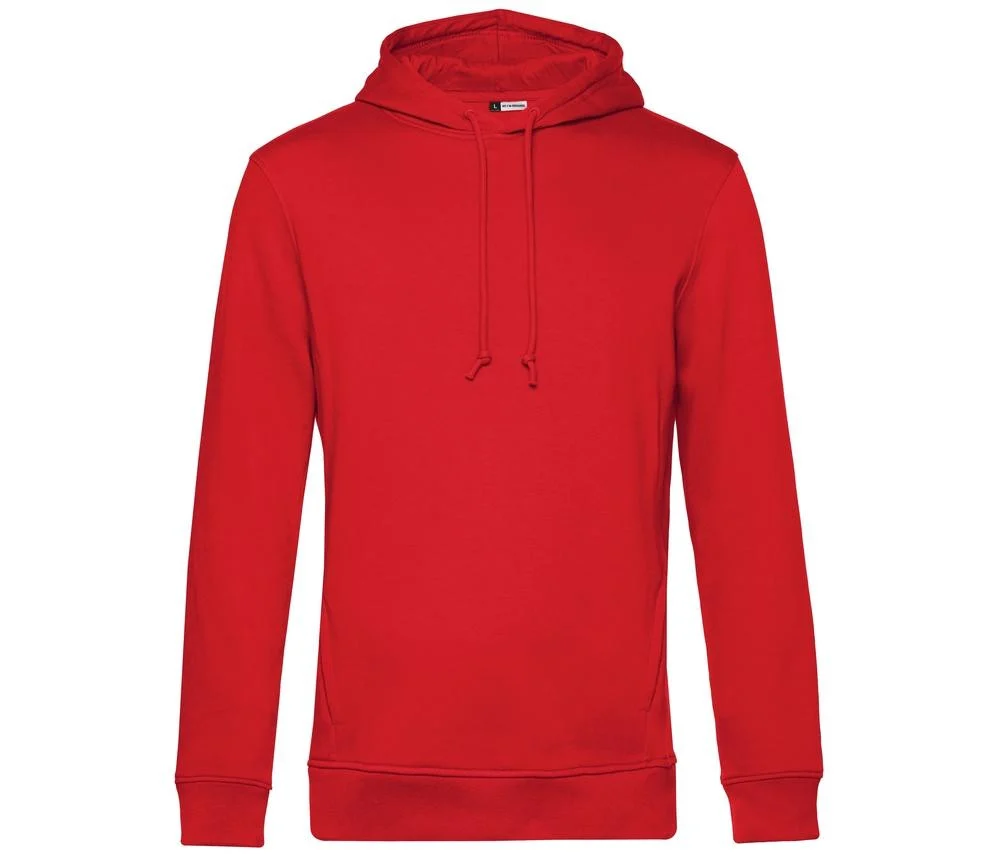 B&C BCU33B Biologische Hoodie Heren – Red