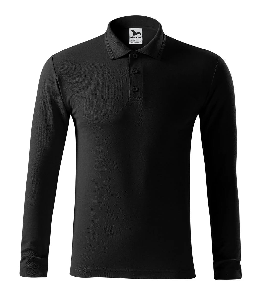 Malfini 221 Polo Lange Mouwen – Zwart