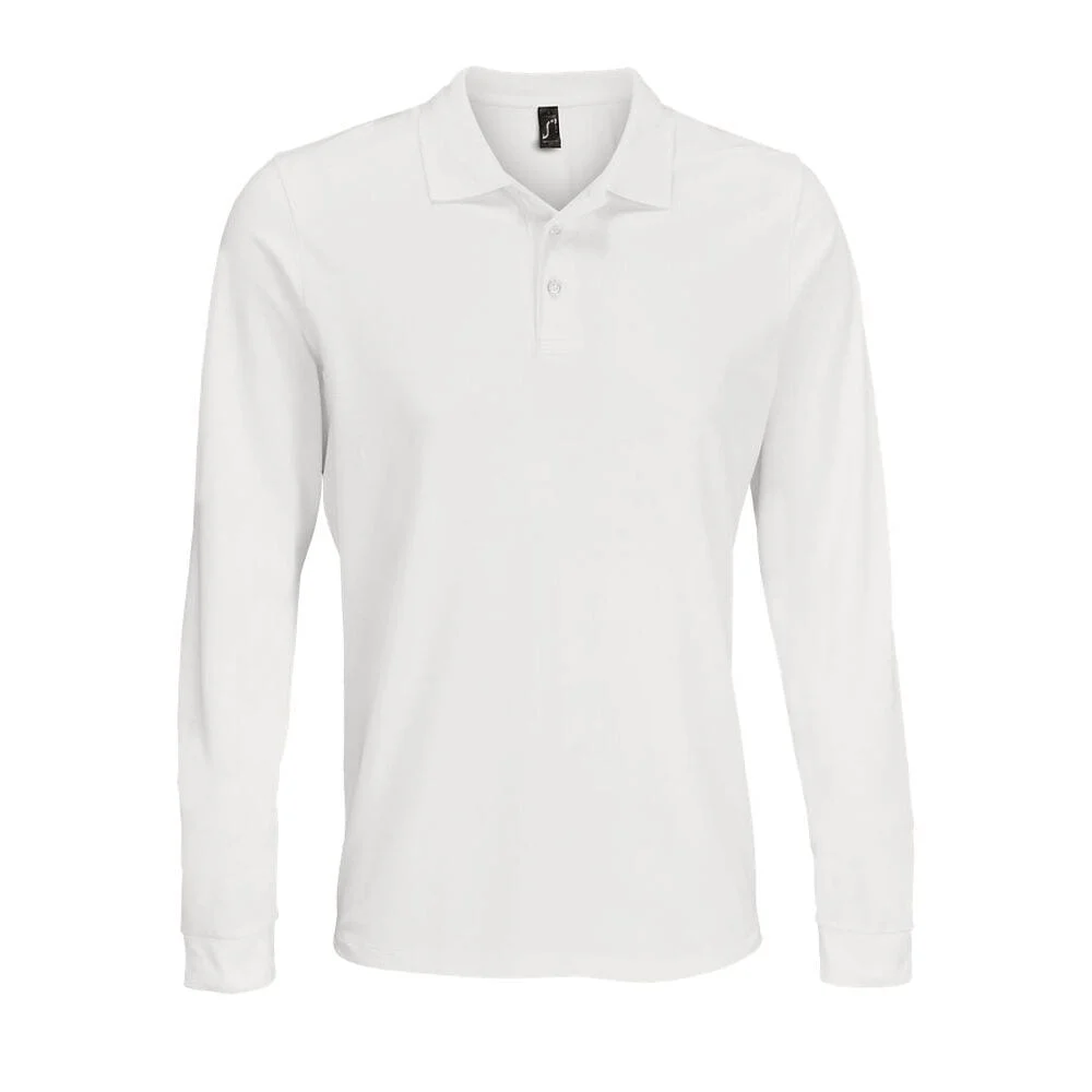 SOL'S 03983 Prime Polo Lange Mouwen – Wit