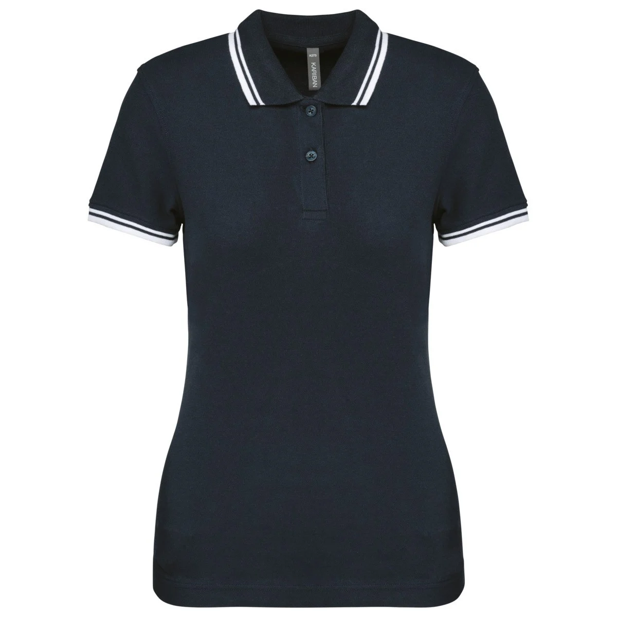 Kariban K273 Gestreept Polo Dames – Marine / Wit
