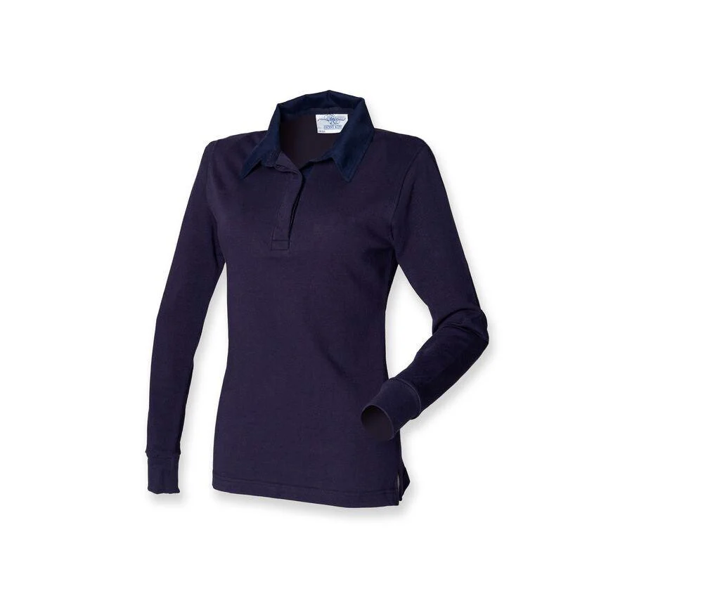 Front Row FR101 Klassiek Rugbyshirt Dames – Navy