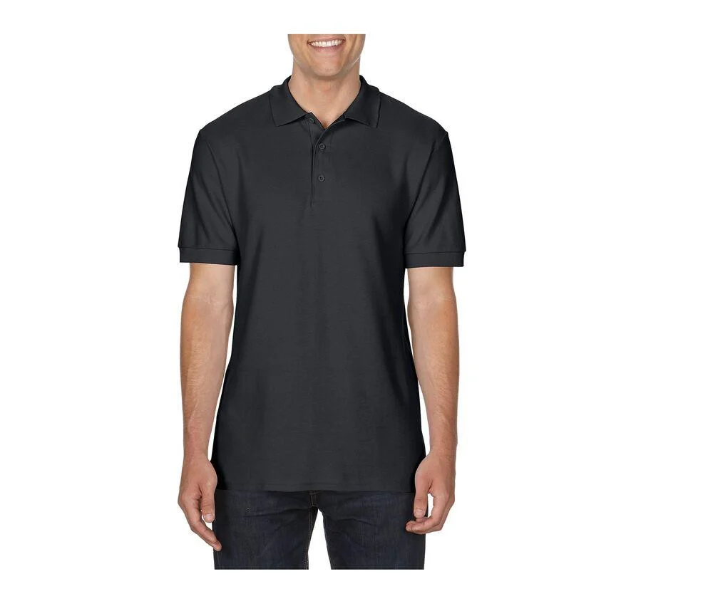 Gildan GN858 Premium Katoenen Dubbele Piqué Polo – Black