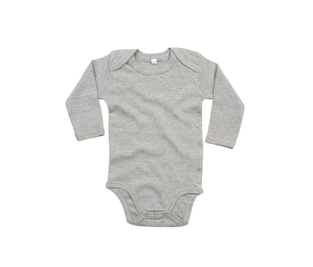 Babybugz BZ030 Baby Romper Lange Mouwen – Heide grijs gemêleerd