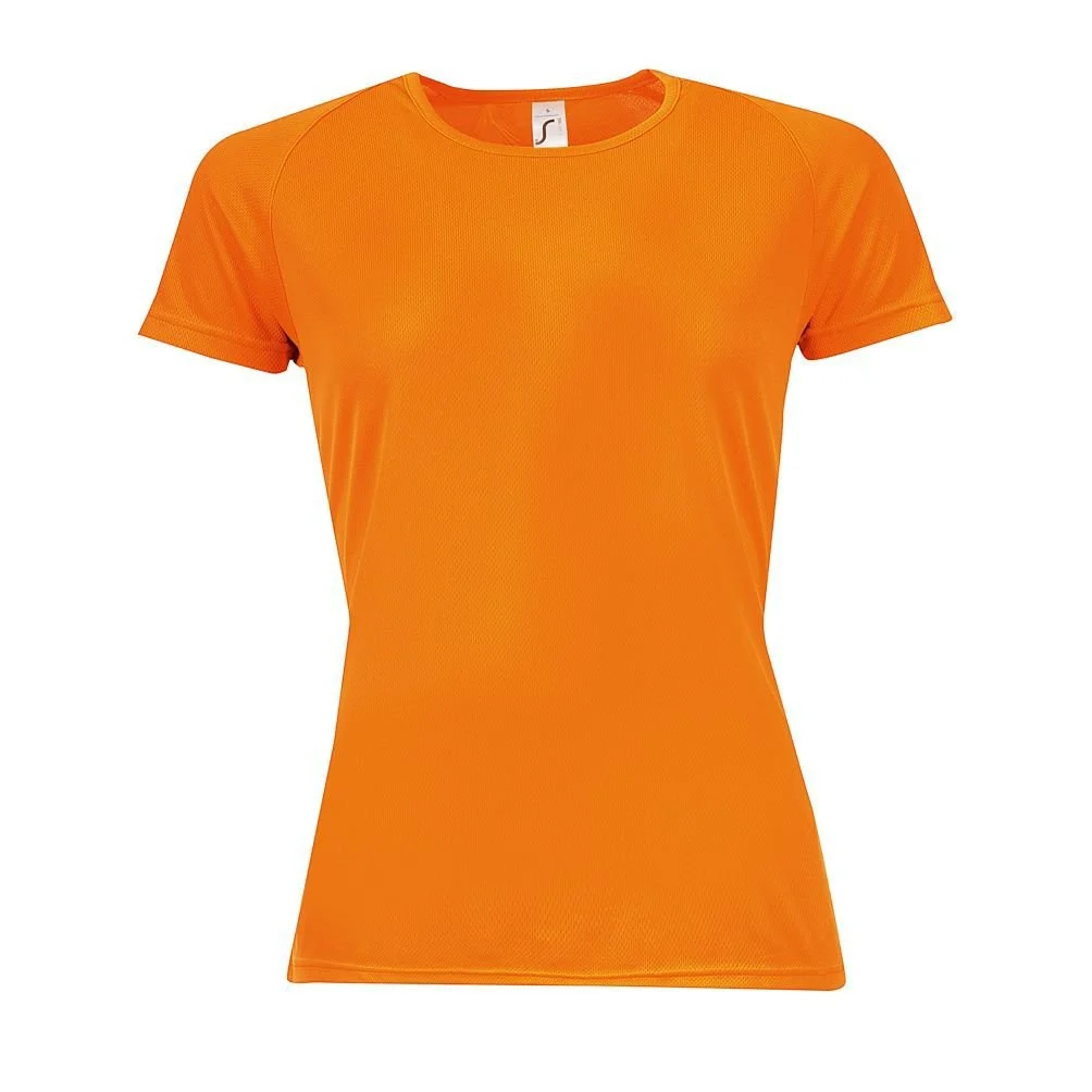 SOL'S 01159 Sport Raglan T-shirt Dames – Oranje fluo