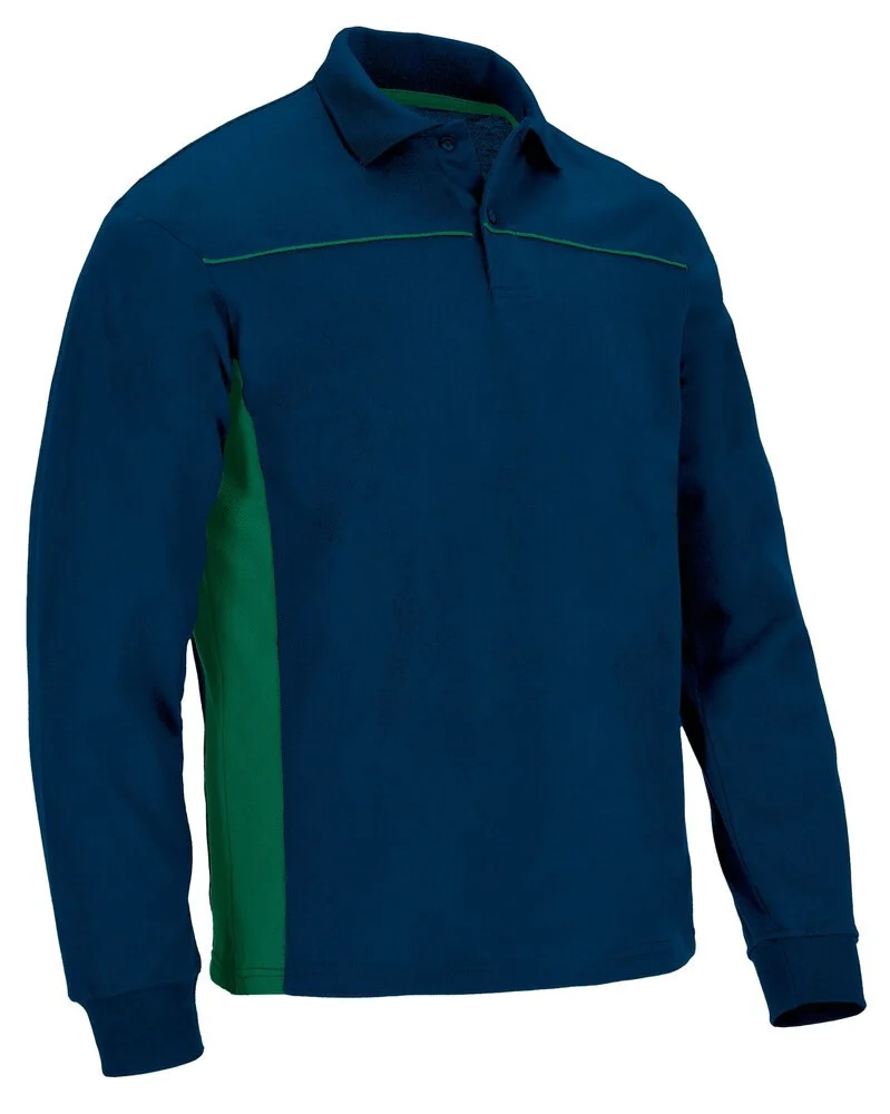 Valento POVATHL Thunder Polo Lange Mouwen – orion navy blue-kelly green