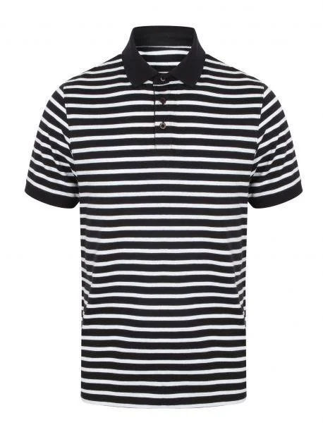 Front Row FR230 Gestreepte Jersey Polo – Navy/White
