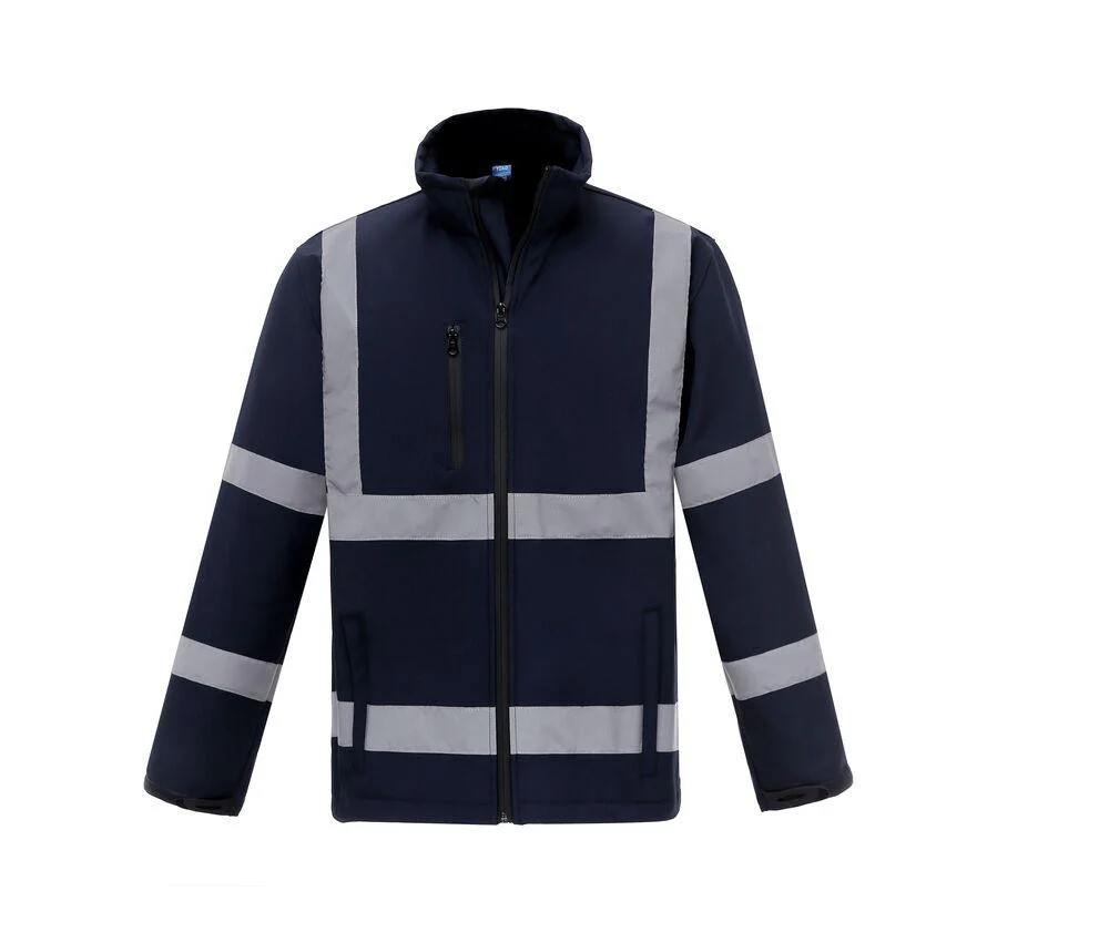 Yoko YKK09 Softshell Jas Hoge Zichtbaarheid – Navy