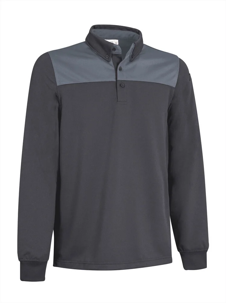 Valento POVAHUL Hurricane Polo Lange Mouwen – charcoal grey-smoke grey