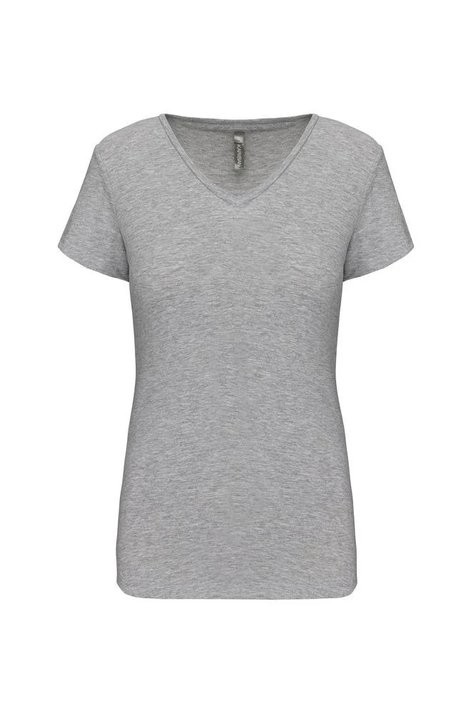 Kariban K3015 T-shirt V-hals Dames – Lichtgrijze Heide