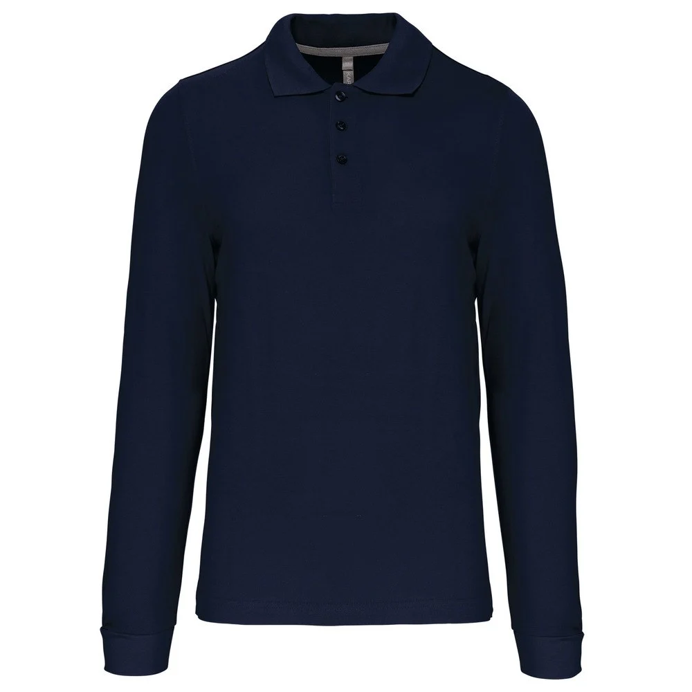 Kariban K243 Polo Lange Mouwen Heren – Marineblauw