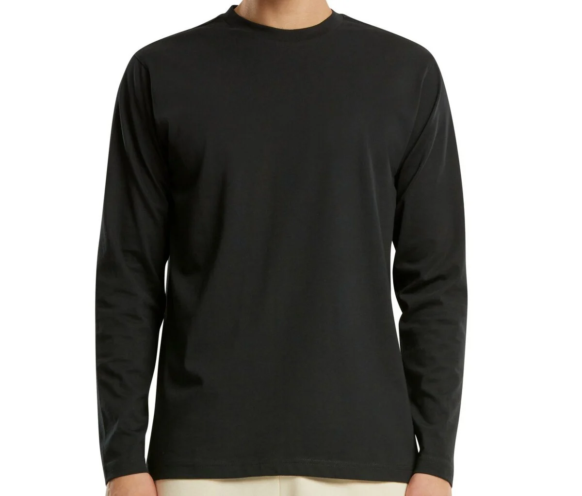 New Morning Studios NM009 T-shirt Lange Mouwen – Zwart