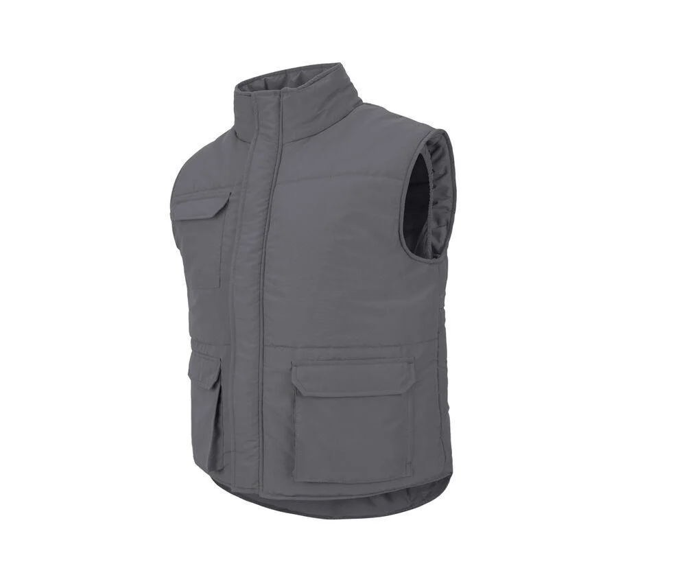 Velilla V25901 Multi-pocket Gewatteerde Bodywarmer Heren – Grey